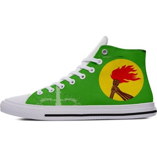 Flag of Zaire New Arrive Fashion Lightweight High Top Canvas Shoes Men Women Casual Shoes Breathable Sneakers