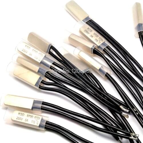 Temperature control switch KSD9700 115 degrees normally closed thermal protector / temperature controller 5A / 250V
