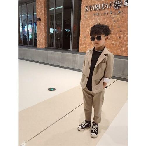 New Children Suit Baby Boys Suits Kids Boy Blazer Boys Formal Suit For Weddings Boys Clothes Set Jackets + Pants 2pcs 2-12Y
