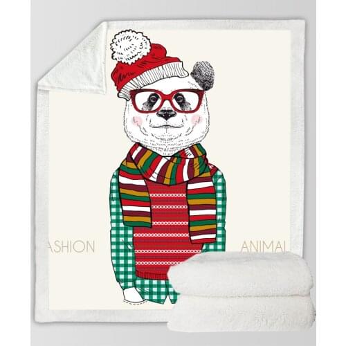 Warn Blanke Christmas Adult Children 3D Digital Printing Cotton Wool Thick Blanket 130*150cm 150*200cm