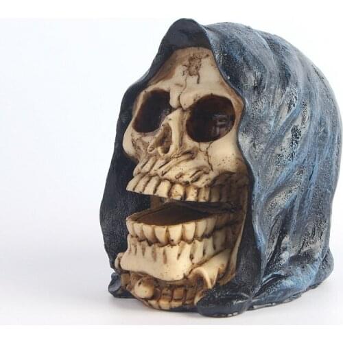Halloween Ghost Skull Resin Skeleton Storage Hook Wall Mount Desk Ornament Statue For Home Party Halloween Decor