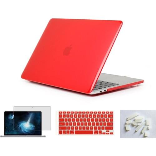Rubberized Hard Case Keyboard Skin Cover+Screen Protector+Dust plug for Apple Macbook Pro Air Retina 11 " 12" 13.3" 15.4"inch