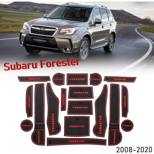 Anti-Slip Gate Slot Cup Mat For Subaru Forester 2008-2020 Interior Accessories Door Groove Non-slip Pad