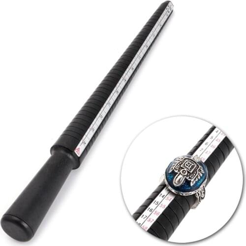 Drop&Wholesale RING SIZE STICK MANDREL FINGER GAUGE RING SIZER SET MEASURING SIZES JEWELRY TOOL APR28