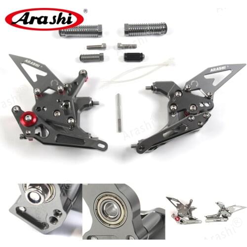 Arashi For DUCATI 959 Panigale 2016 - 2017 CNC Rider Adjustable Footrest Foot Pegs Rearset Foot Rests Silver Black Gold Aluminum