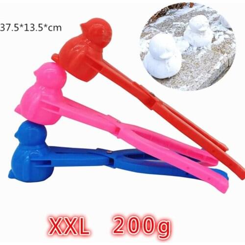 Snowball Maker Clip Outdoor Snowman Clip Winter Plastic Squeeze Spoon Kids Fun Sport Penguin Duck Cartoon 3D Sand Snow Ball Mold