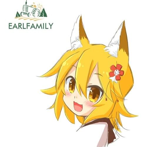 EARLFAMILY 13cm x 10cm for Senko San Car Stickers Fashionable Cartoon Decals Scratch-Proof Windows Helmet Decor Car Goods