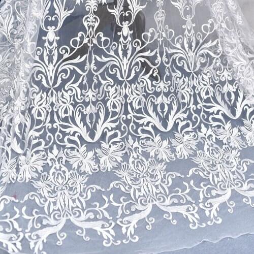 Bridal dress lace DIY dress lace flowers embroidery lace dress fabric