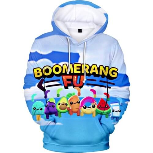 Boomerang Fu Game Hoodie Sweatshirt Boys/girls 3D Clothes Children Streetwear Creative Hoodies Full Casual Boomerang Fu Hooded