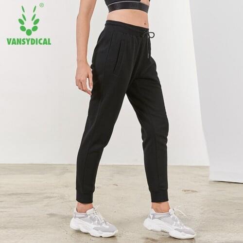 Vansydical Autumn Winter Sports Running Gym Yoga Pants Womens Drawstring Waistband Slim Outdoor Workout Jogging Sweatpants