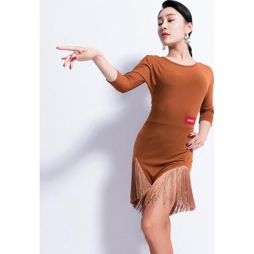 High Quality Tango Ballroom Dress Sexy Fringe Dancing Skirt for Adut & Women Dancer Practice Qiaqia 's Clothing 2 Colors B0168