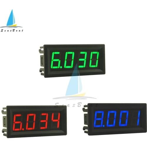0.56 Inch Digital Voltmeter DC 0-100V Voltmeter Voltage Panel Meter Red/Blue/Green For 6V 12V 24V Electromobile Motorcycle Car