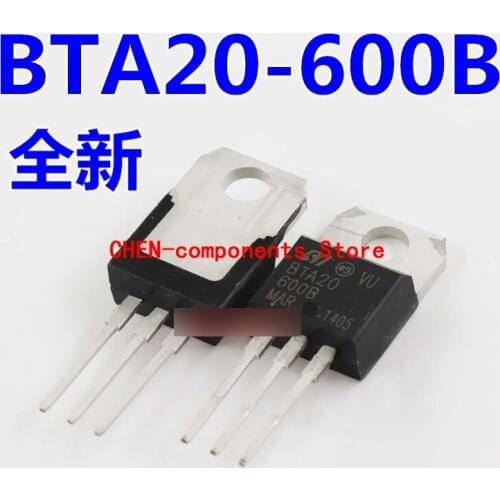 10pcs Brand new genuine BTA20-600B straight Insert TO-220 triac