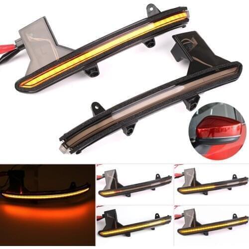 2Pcs For Mazda CX-5 CX5 KF 2017 2018 LED Dynamic Turn Signal Blinker Sequential Door Side Rearview Mirror Indicator Scroll Light