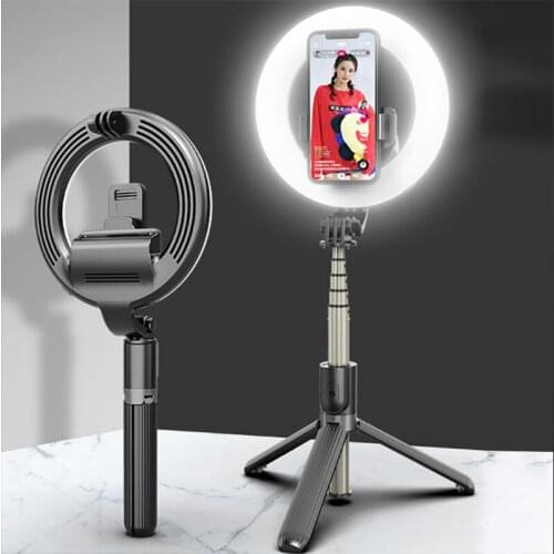 TC01 Wireless Bluetooth Selfie Stick Ring Fill Light Protable 6.5 inch LED Photogrphy Lamp Beauty Lights With Foldable Tripod