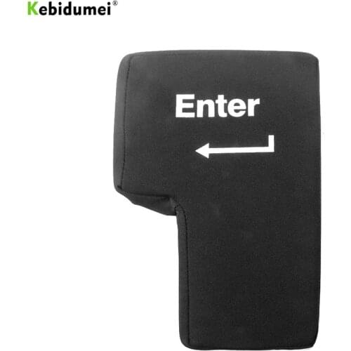 Big USB Enter Key Anti Stress Button Decompression Computer Any Vent Pillows Button Desktop Pillow For Programmer Portable