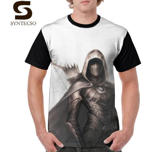 Skyrim T Shirt Nightingale Armor T-Shirt 100 Percent Polyester Oversized Graphic Tee Shirt Cute Short Sleeves Man Graphic Tshirt