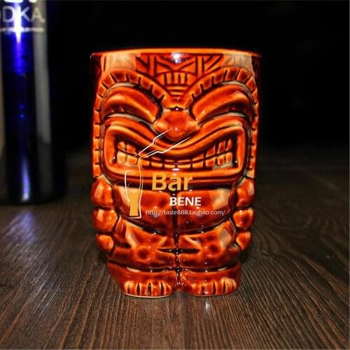 Collection Bar Furnishing Articles Limited Edition Tiki Cup Party Decoration Ceramic Cocktail Cup Tiki Bar Decor Bottle