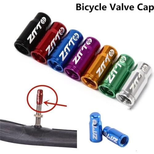 2Pcs Valve Cap MTB Bike Dustproof Aluminum Alloy Wheel Tire Valve Cap Protector Pump Cover Gas Nozzle Caps Cycling Accessories