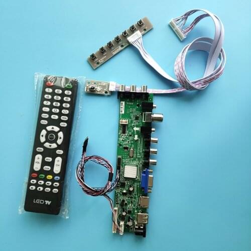 Kit For HV121WX5-110/HV121WX5-111 DVB-T DVB-T2 40pin HDMI remote LED USB VGA TV board digital 1280X800 Signal controller 12.1"