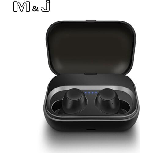 M&J Bluetooth Headphones TWS Earbuds Wireless Bluetooth Earphones Stereo Headset Bluetooth Earphone With Mic and Charging Box