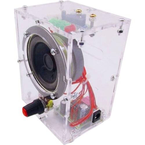 5W Mini Electronic Transparent Speaker Box DIY Kit Sound Amplifier Music Audio Portable speakers