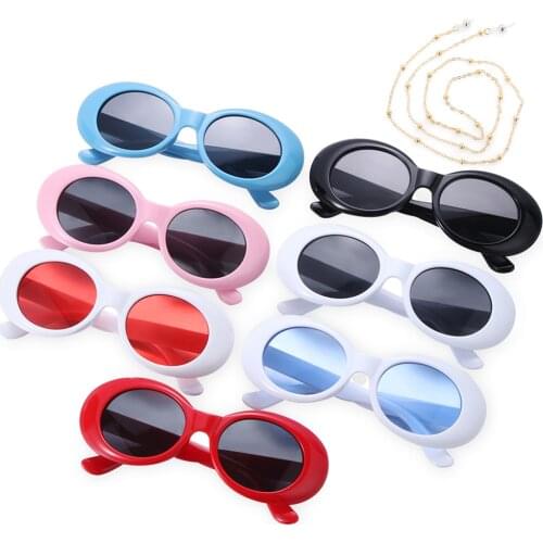 2021 New Fashion Girls Retro Oval Sunglasses Trendy Fashion Women Outdoor Sunglasses Vintage UV 400 Protection Eyewear Goggles