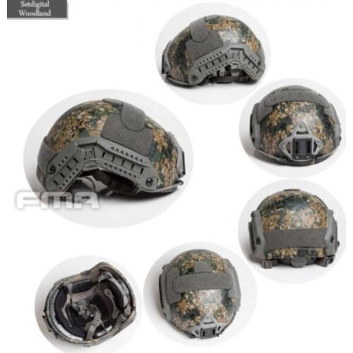 Tactical Airsoft Paintball Maritime Helmet Thick Heavy Version SetDigital Woodland FMA