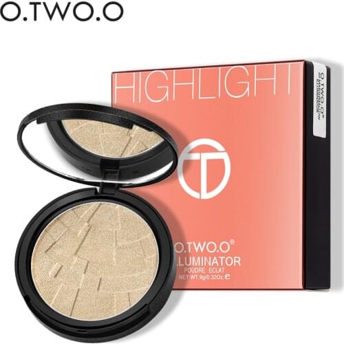 O.TWO.O face makeup baked highlighter powder waterproof long lasting 4 colors brighten bronzer shimmer highlighter kit OT017