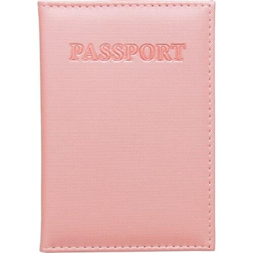 Pink leather womens passport cover Russian passport cover mens travel passport ticket holder passport wallets card package