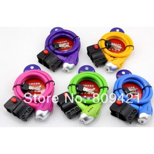 Whole Sale 60pcs/lot Color TONYON Universal 1200MM * 12MM TY561E bike bicycle lock with 2 Keys Free Shipment