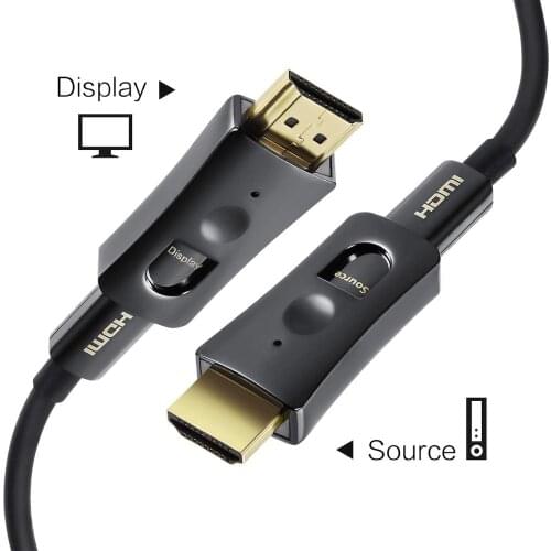Threading pipe 4K HDMI Optical Fiber Cable HDMI 2.0 4K 60HZ 20M 30M 50M 100M D-D Small Pretty waist Cable For HDR TV LCD Laptop