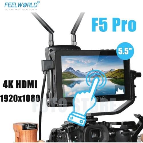 FEELWORLD F5 Pro V2 5.5 Inch on DSLR Camera Field Monitor 3D LUT Touch Screen IPS 4K HDMI-compatible for Wireless transmission