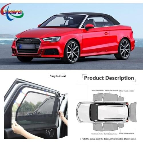 For Audi A3 2018-2019 Car Full Side Windows Magnetic Sun Shade UV Protection Ray Blocking Mesh Visor Car Decoration Accessories