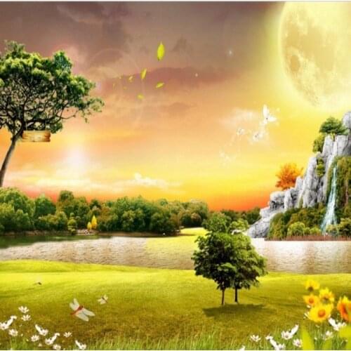 Dropshipping Colomac Flower Wallpaper Fantasy Scenery Custom Wallpaper Mural Bedroom Living Room Wall Paper Papel Para Pared