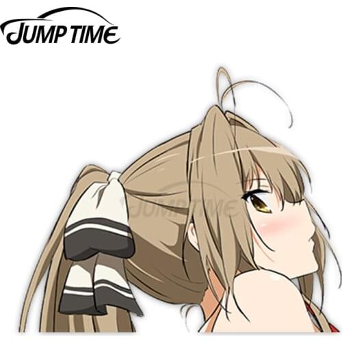 Jump Time Amagi Brilliant Park Sento Isuzu 62 Cute Anime Girl Peeker Vinyl Decal Window Waifu Car Stickers