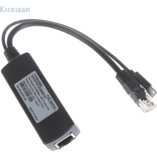 Hot sale TYPE-c poe splitter usb 48v to 5v power over ethernet 802.3af for raspberry