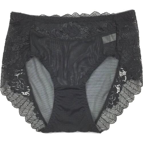 Spring and summer new lace underwear, black series, high waist, breathable, traceless, delicate mesh, hip wrap 6768