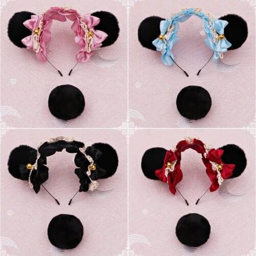 Lovely Furry Animal Beast Bears Cat Ears Hair Clip Anime Lolita Wolf Cosplay Hairpins Cosplay Costume Props Headbands Tails Hot