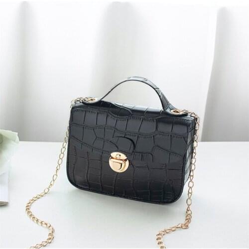 Women Small Crossbody Bag Classic Crocodile Pattern Shoulder Handbags Lightweight Chain Strap Messenger Purse 2021