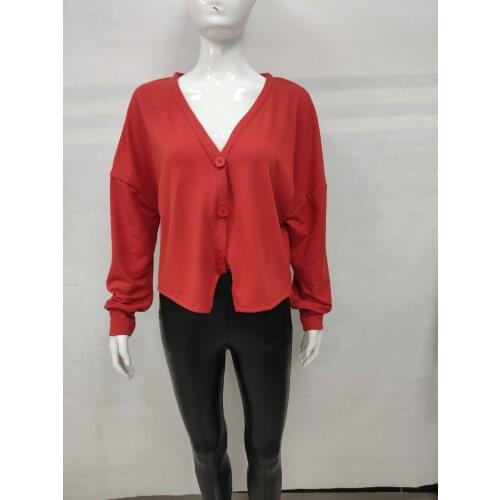 2020 New Autumn Women Knit Cardigans Sweaters Solid V Neck Loose Knitwear Single Breasted Jacket Coat Tops Cardigan Outerwear