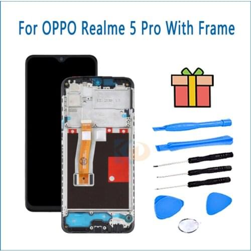 6.3 Inches LCD For OPPO Realme 5 Pro LCD Sisplay Touch Panel Screen Sensor Assembly For Realme 5 Pro RMX1971 LCD Replacement