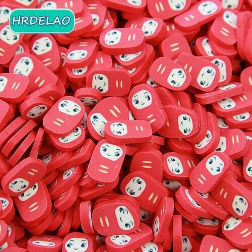 10g/pack DIY Cartoon Red Doll Slices Decor Additives For Slimes Filler Supplies Charms Clay Accessories For Nail Art Slimes Toys