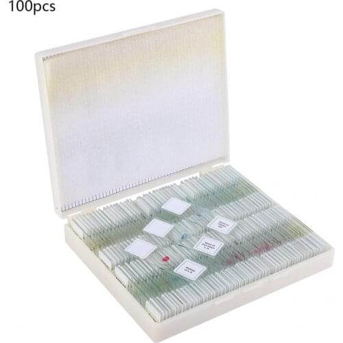 100 Slides Prepared Biological Section Slide Set For Basic Biological Science Education Mechanism Experiment Teaching Glass