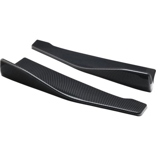 2 X Universal Car Rear Side Skirt Moulding Splitters Rocker Black