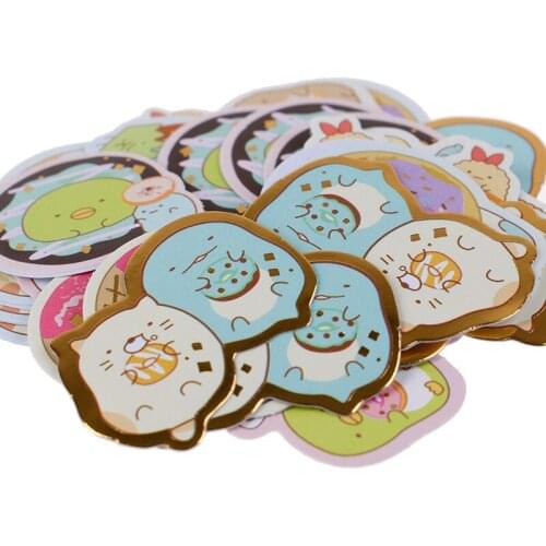 40 Sheets /Bag Kawaii Sushi Family Decorative Stickers Computer Notebook Decor