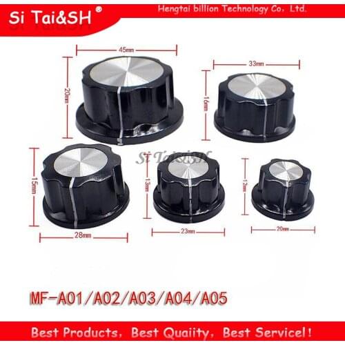 5Pcs MF-A01 MF-A02 MF-A03 MF-A04 MF-A05 Potentiometer Knob WH118/WX050 Rotary Switch Electronic 6mm
