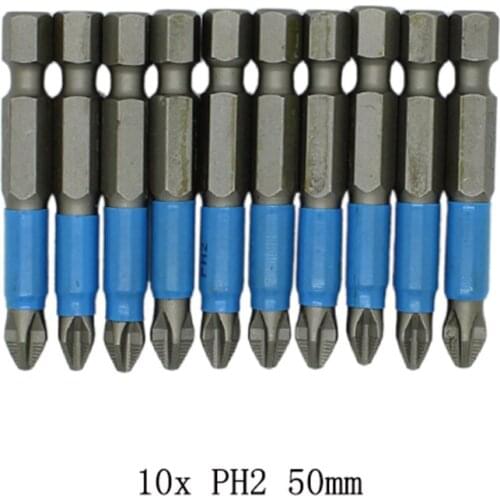 Non Slip Electric Hex Shank Magnetic Screwdriver Bit Set Single Head PH1-PZ3 Set