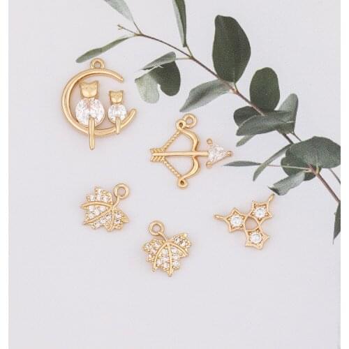 HAOSAW 6Pcs Choose/Jewelry Accessories/Earrings Pendants/Hand Made/DIY Making/CZ Charms/Jewelry Findings & Components