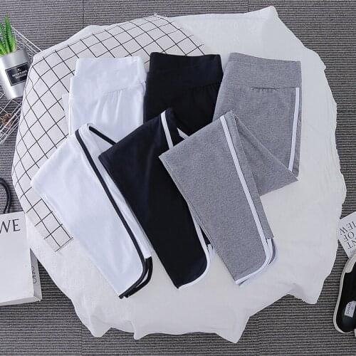 8331# Maternity Pants Spring Autumn Casual Striped Pants Loose Comfy Belly Support Pants Elastic Waist Maternity Trousers